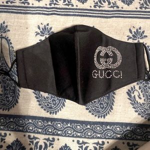 Rhinestone Gucci mask.
